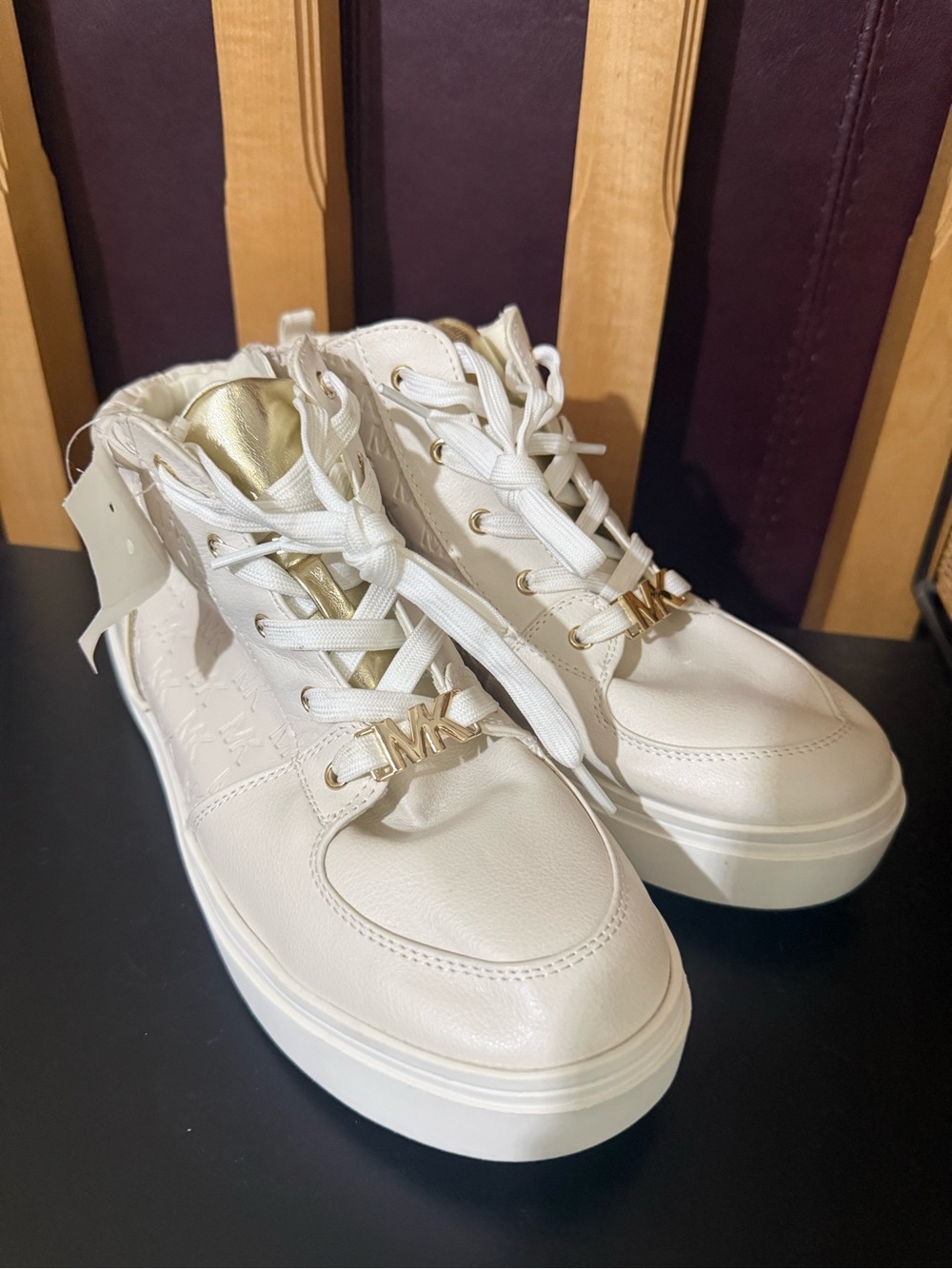 MICHAEL KORS Shea Split Big Kid 5 Women 7 High Top Platform Sneakers
